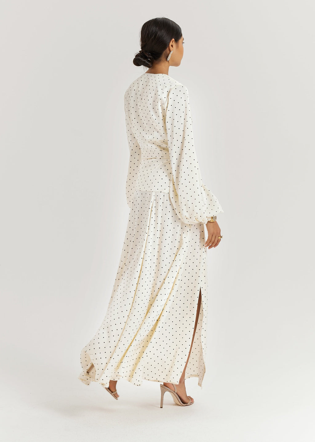 Rhona Polka Dot Blouse | Ivory/Black