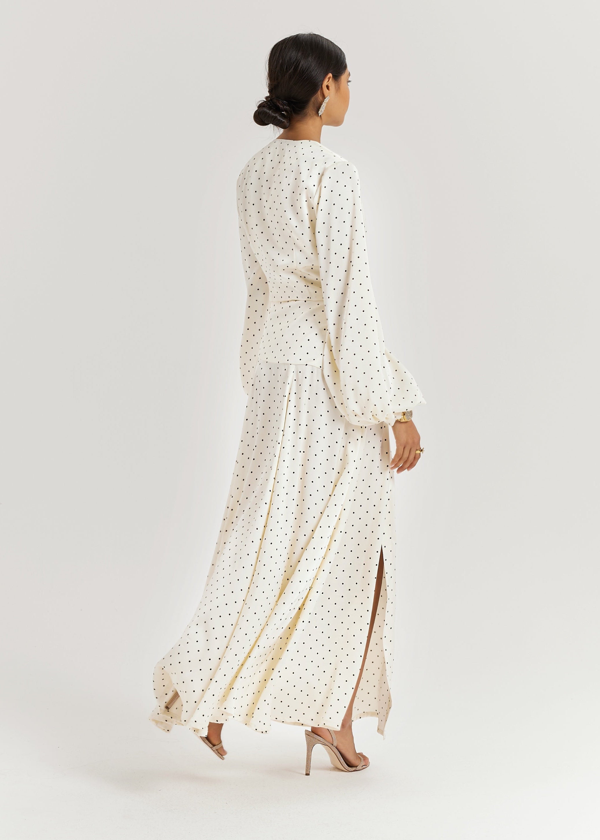 Rhona Polka Dot Blouse | Ivory/Black