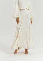 Rhona Polka Dot Dream Skirt | Ivory/Black