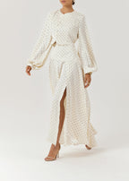 Rhona Polka Dot Dream Skirt | Ivory/Black