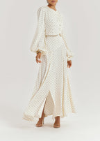 Rhona Polka Dot Blouse | Ivory/Black