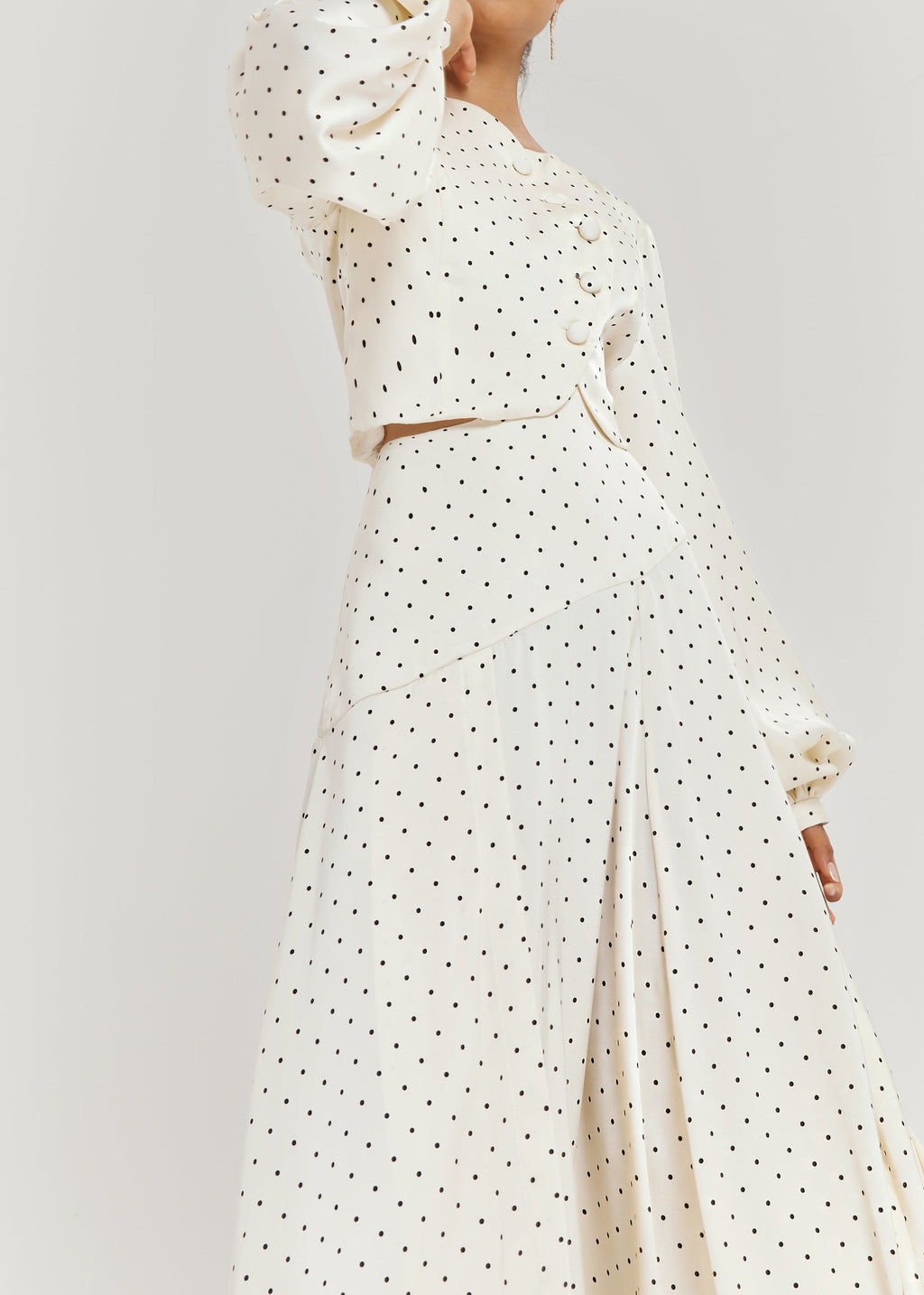 Rhona Polka Dot Blouse | Ivory/Black
