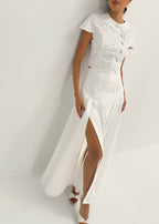 Roxie Cotton Cutwork Top | White