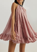 Saskia Velvet & Sequin Dream Dress | Rose Pink