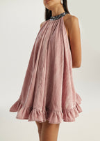 Saskia Velvet & Sequin Dream Dress | Rose Pink