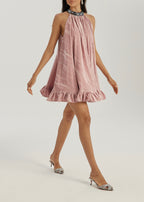 Saskia Velvet & Sequin Dream Dress | Rose Pink