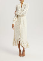 Serene Scallop Lace Knit Dress | Cream