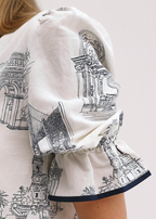 Alice City Print Blouse | White