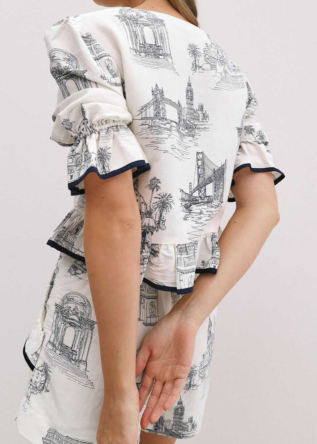 Alice City Print Blouse | White