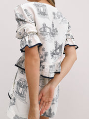 Alice City Print Blouse | White