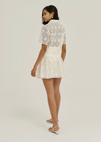 Ulani Lace Crochet Style Resort Skort | Vanilla