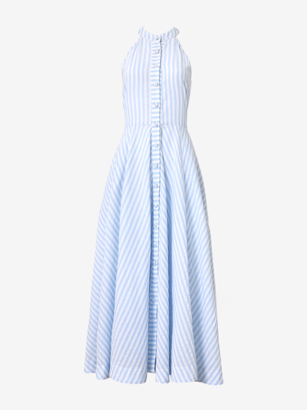 Sybil Cotton Resort Dress | Pale Blue/White