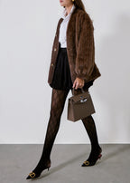 Vail Chic Fur Cardigan Coat | Espresso