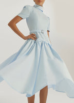 Vikarla Linen Day Dress | Pastel Blue