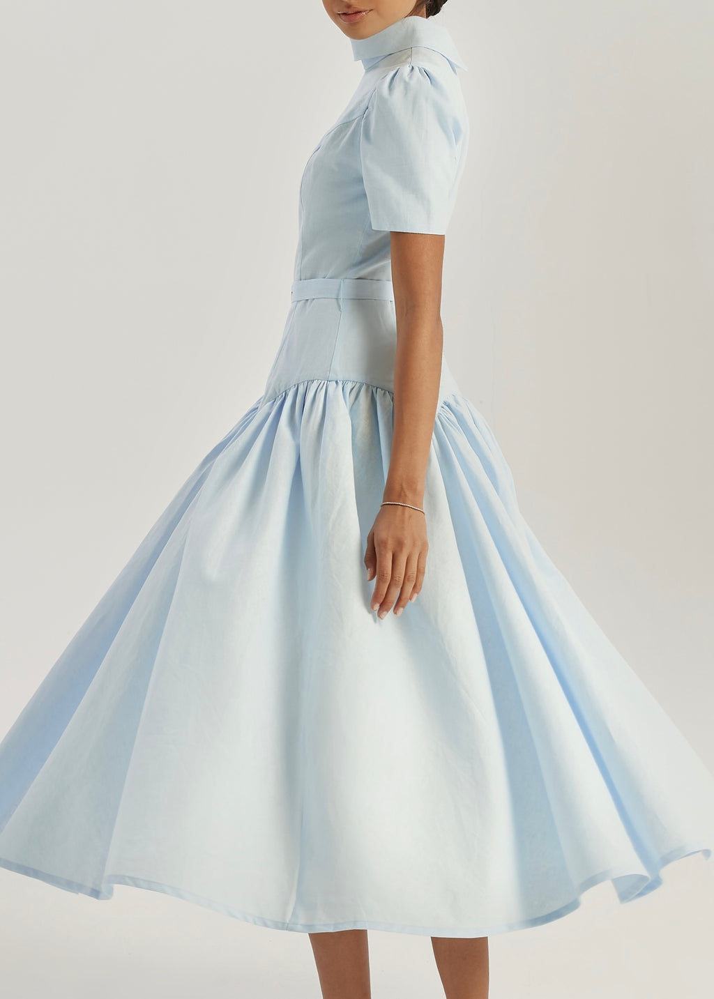 Vikarla Linen Day Dress | Pastel Blue