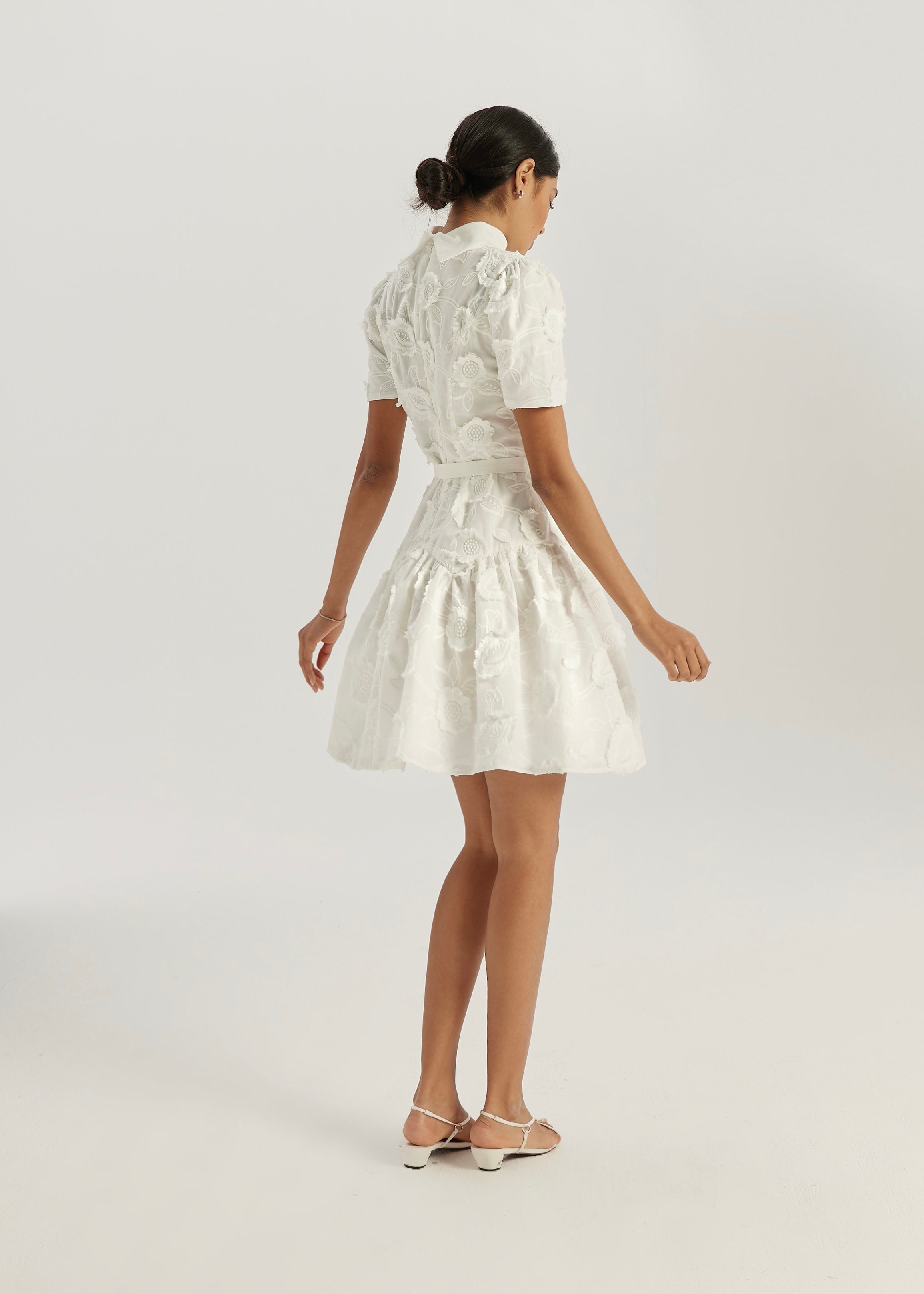 Vikarla Floral Day Dress | White