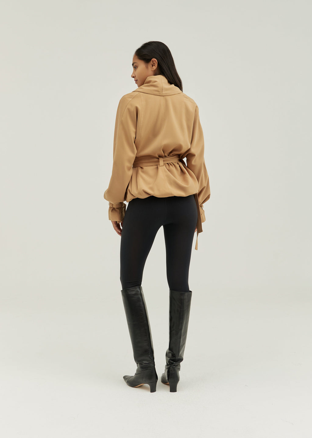 Yvette Belted Cuff & Waist Wrap Jacket | Golden