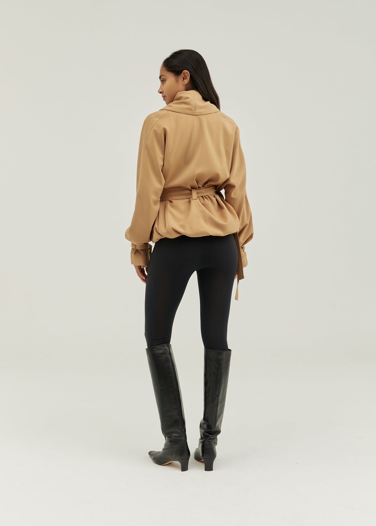 Yvette Belted Cuff & Waist Wrap Jacket | Golden