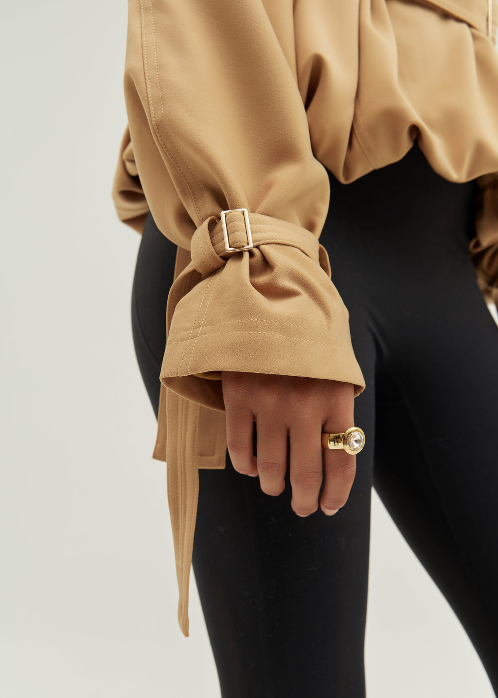 Yvette Belted Cuff & Waist Wrap Jacket | Golden