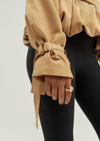 Yvette Belted Cuff & Waist Wrap Jacket | Golden