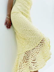 LaRellos Guipure Lace Dress | Lemon