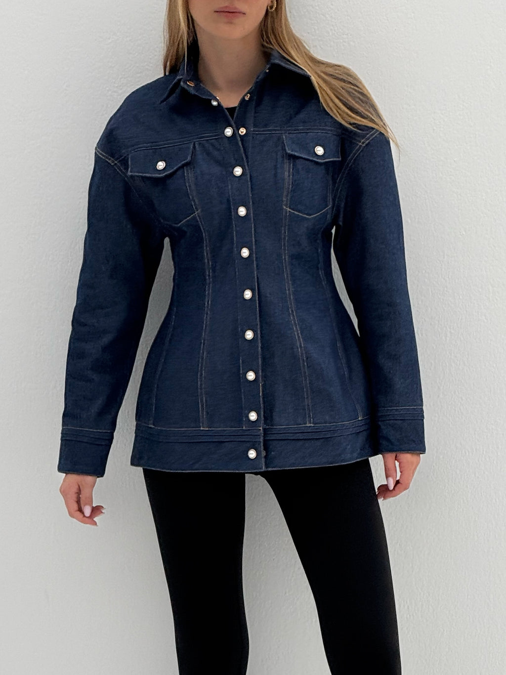 Pinch Me Denim Jacket Shirt  | Indigo