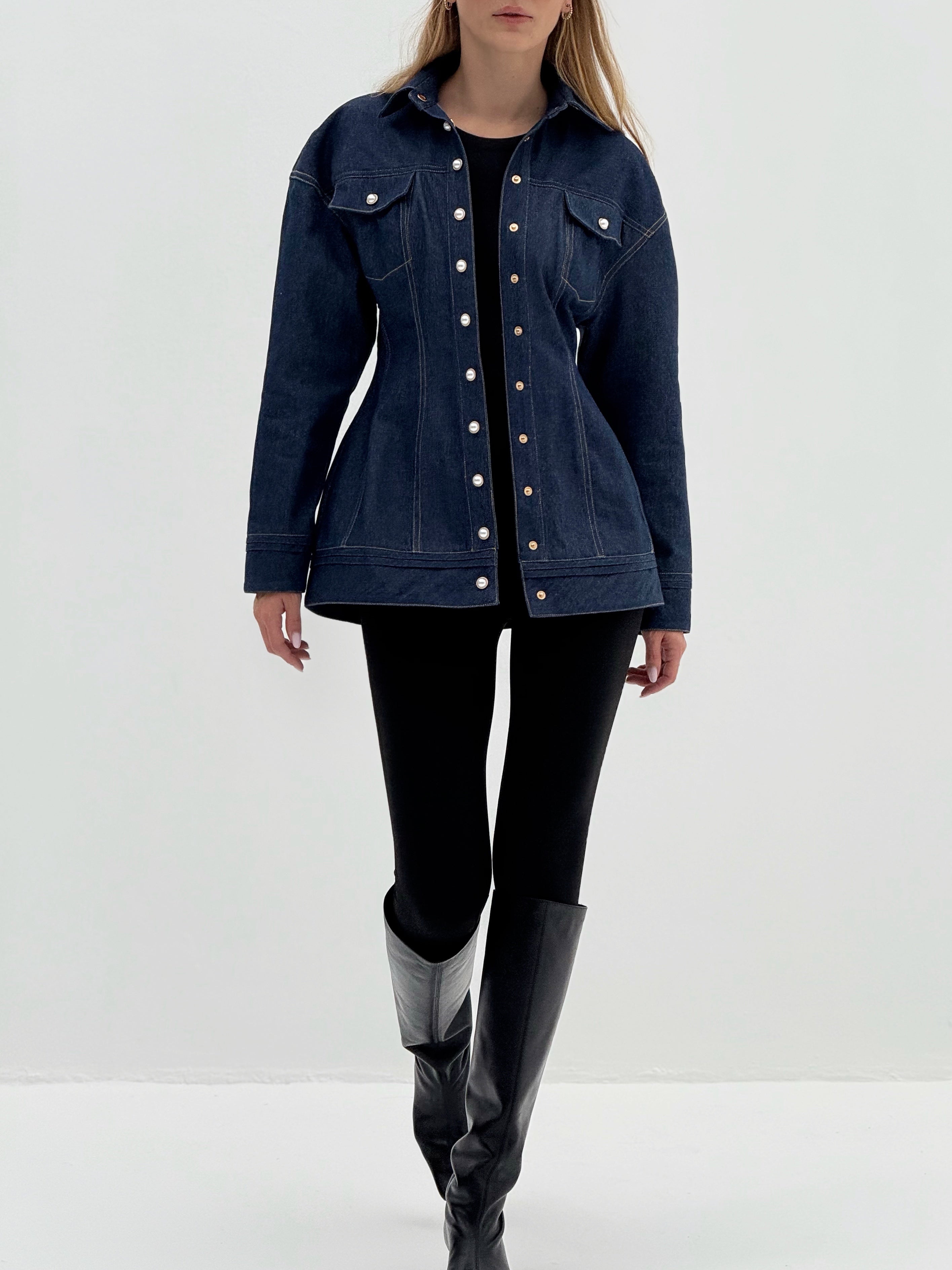 Pinch Me Denim Jacket Shirt  | Indigo