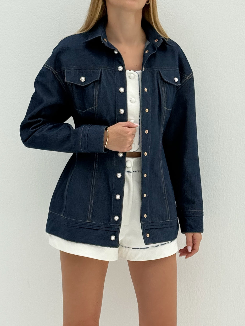 Pinch Me Denim Jacket Shirt  | Indigo
