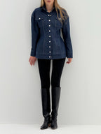 Pinch Me Denim Jacket Shirt  | Indigo