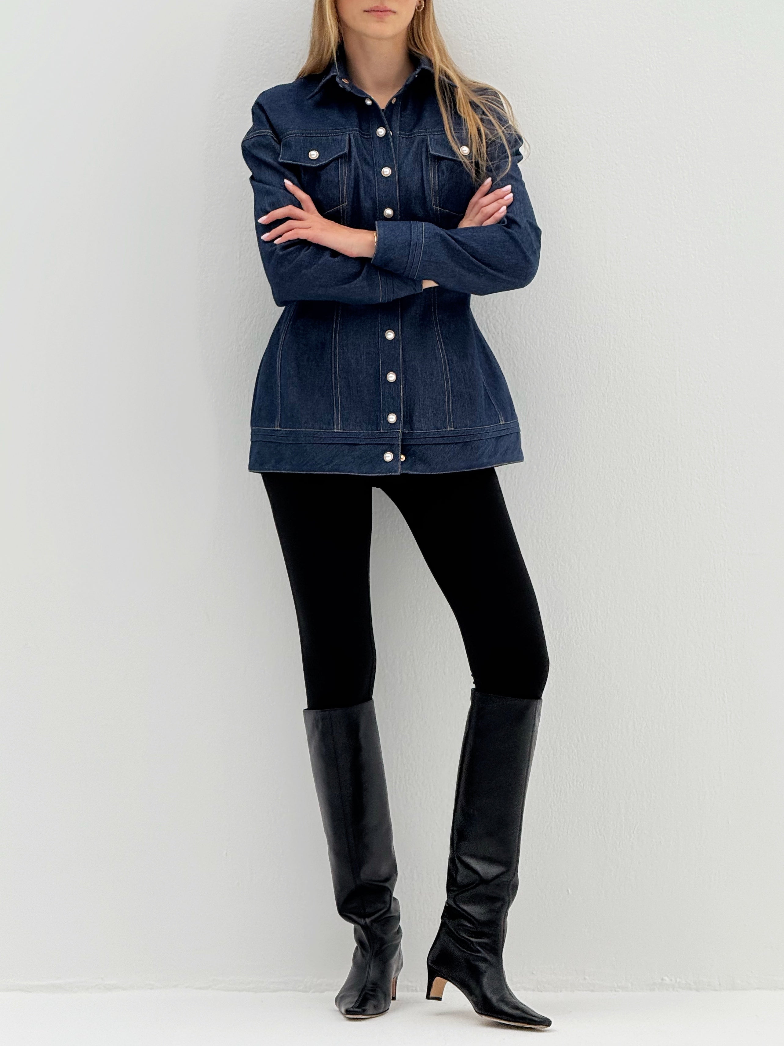 Pinch Me Denim Jacket Shirt  | Indigo