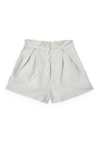 Karra Stripe Summer Shorts | Pistachio/White