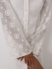 Antika Lace Resort Cover Up Dress | Seashell Cream