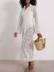 Antika Lace Resort Cover Up Dress | Seashell Cream