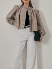 Anya Contemporary Trench Jacket | Almond Beige