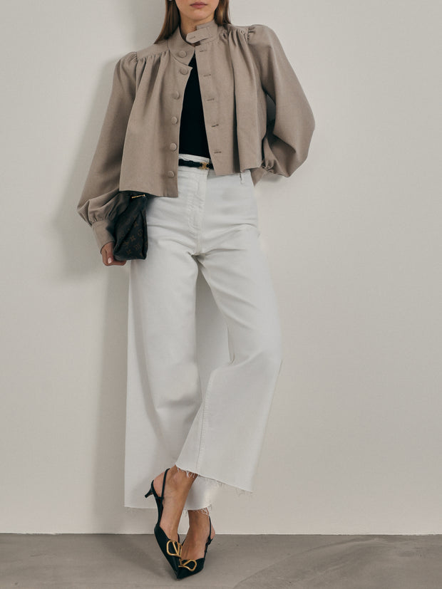 Anya Contemporary Trench Jacket | Almond Beige