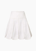 Avina Panelled Resort Skirt | White