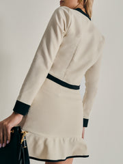 Belgravia Timeless Contrast Skirt | Cream/Black