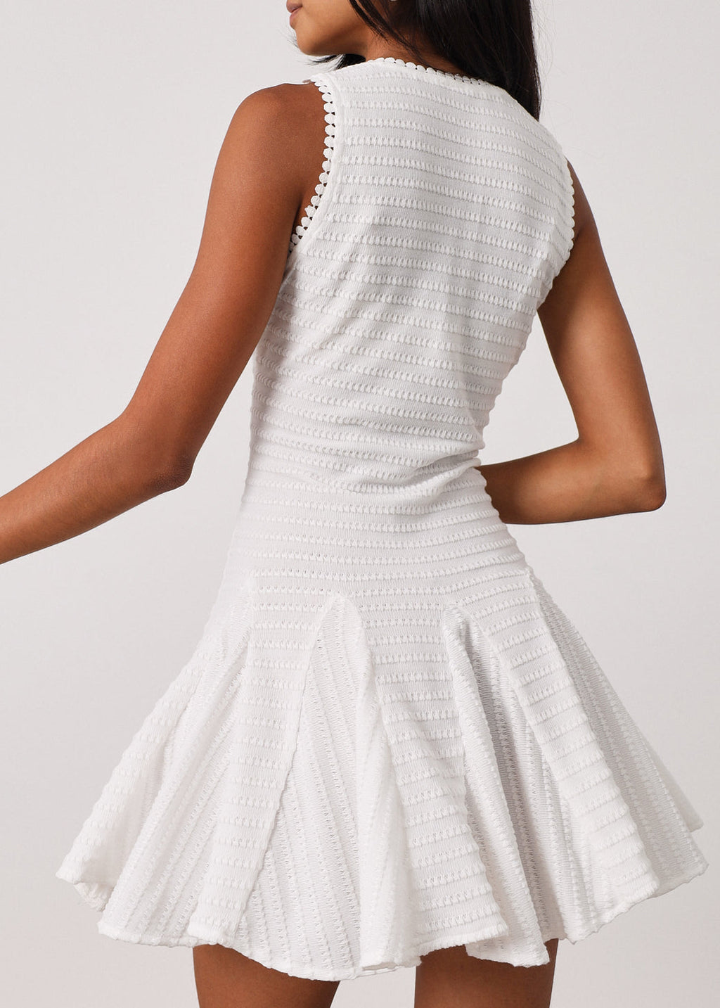 Camille Knitted Elegance Dress | White