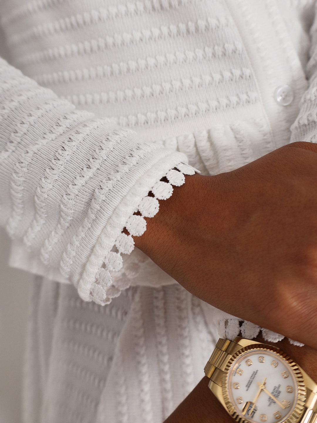 Camille Knitted Summer Cardigan |  White