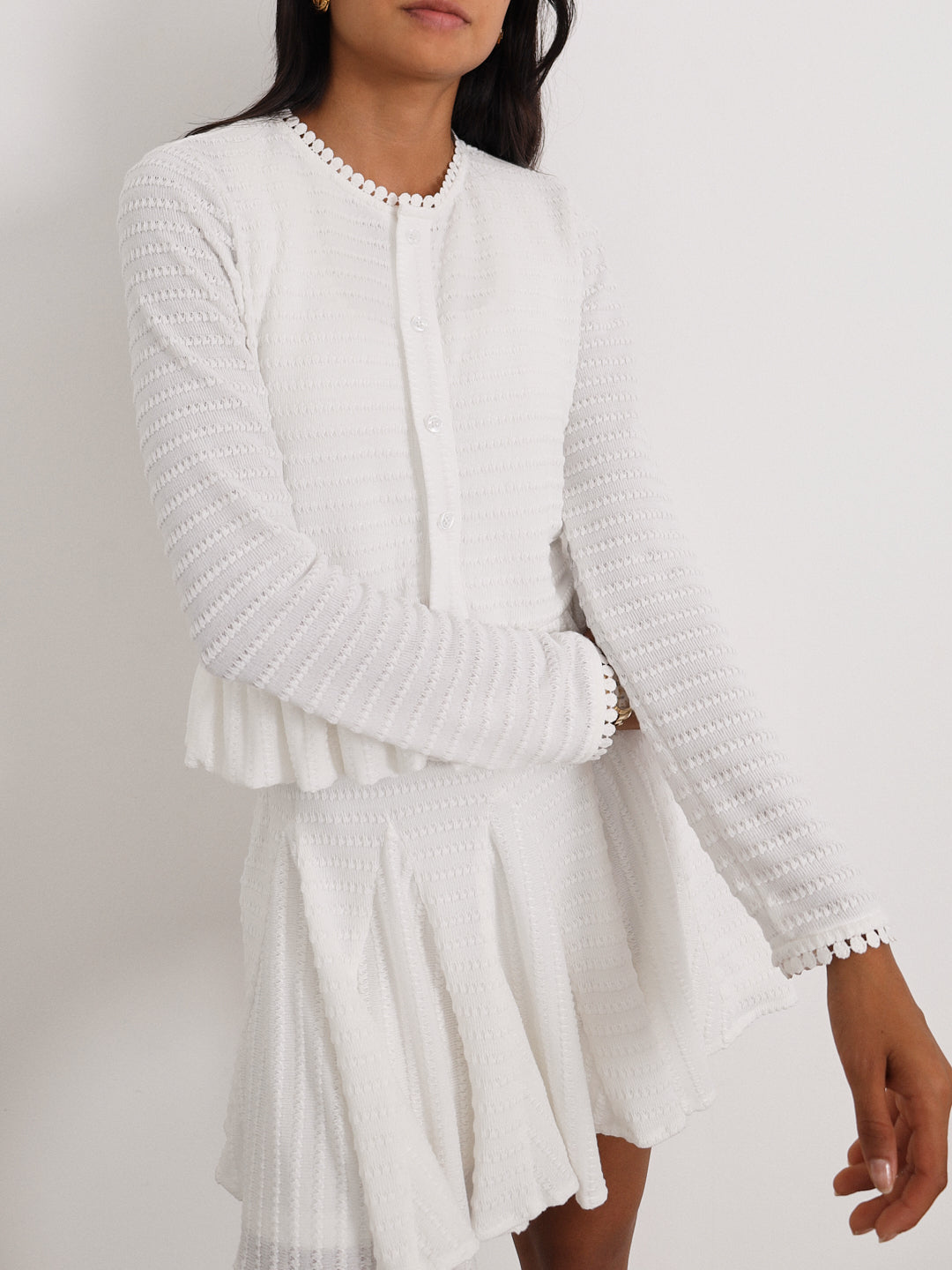 Camille Knitted Summer Cardigan |  White