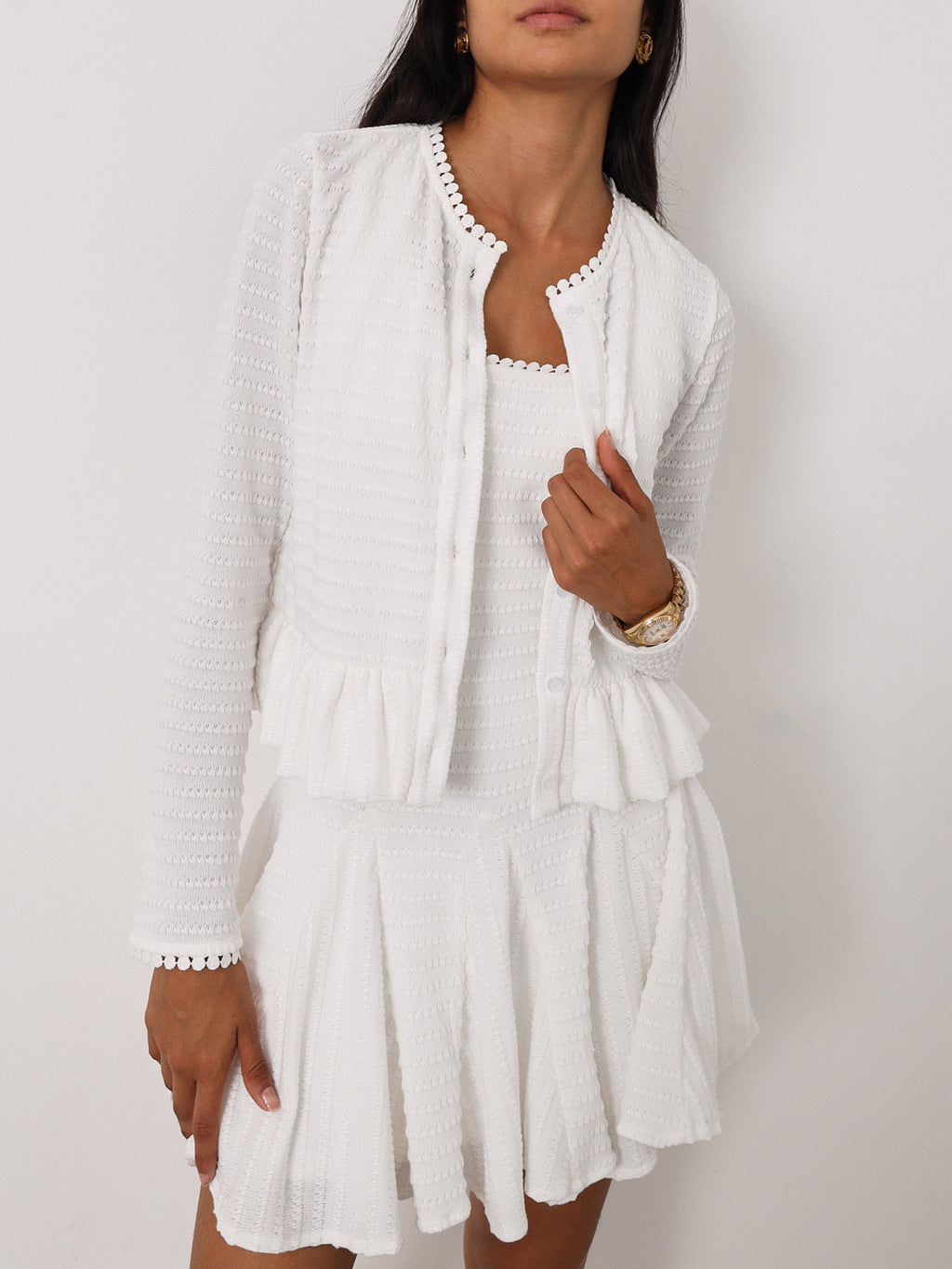 Camille Knitted Summer Cardigan |  White
