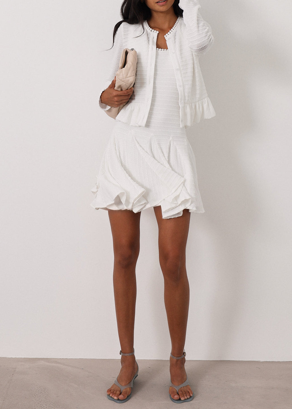 Camille Knitted Summer Cardigan |  White