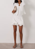 Camille Knitted Elegance Dress | White