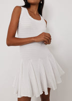 Camille Knitted Elegance Dress | White