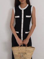 Carlton Contrast Maxi Dress | Black & White