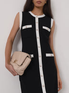 Carlton Contrast Maxi Dress | Black & White