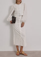 Carra Linen Spring Jacket | Ivory