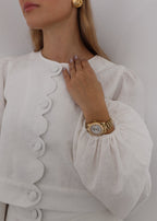 Carra Linen Spring Jacket | Ivory