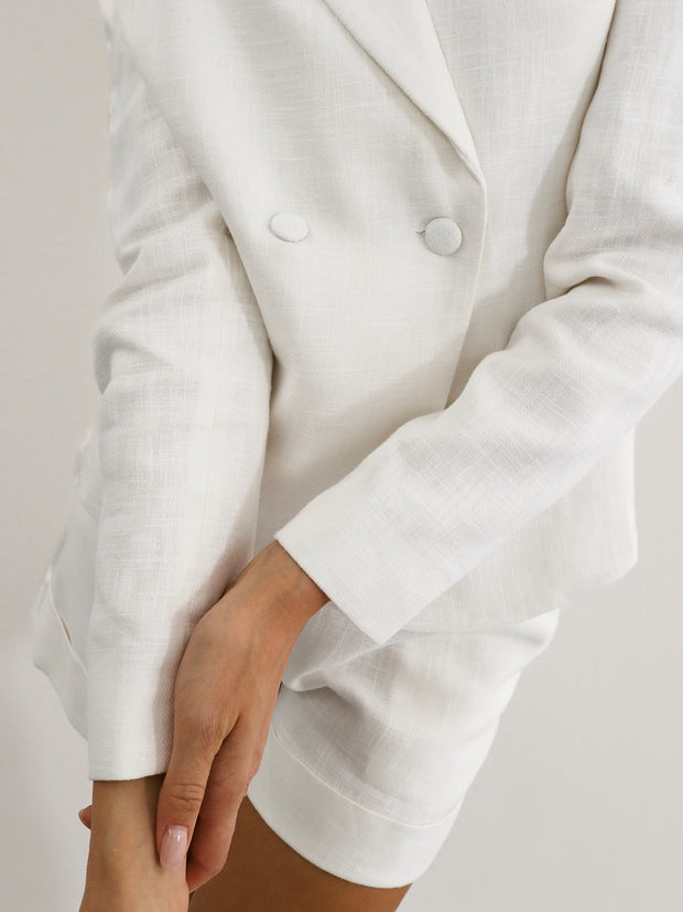 Chelsea Premium Blend Jacket | Ivory White