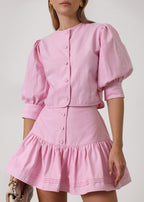 Cici Stripe Frill Skort | Candy Pink
